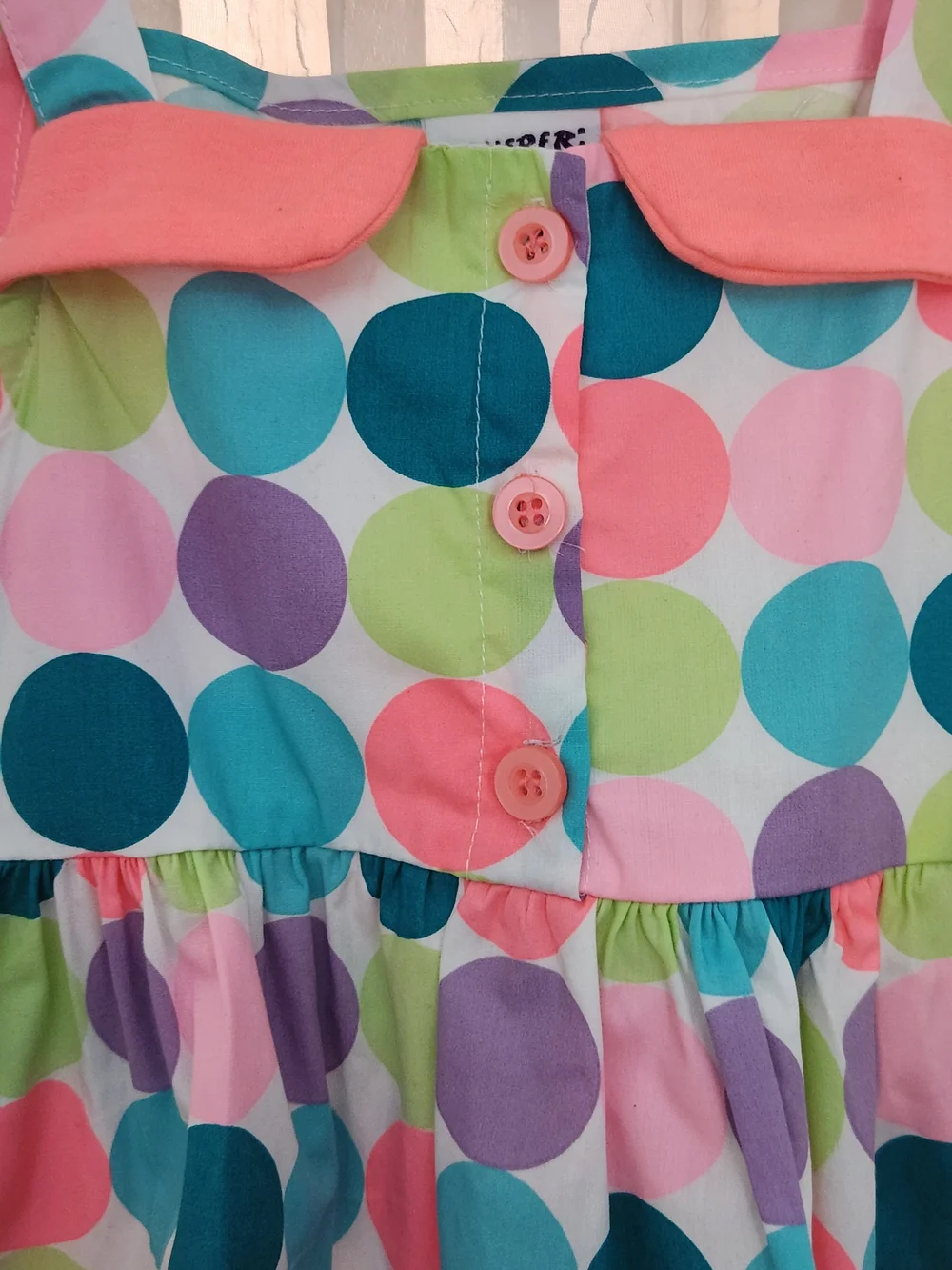 Blueberi Boulevard Pink Multi-Color Polka Dot Girls Dress, S6X, NWT